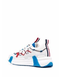 Chaussures de sport blanc et bleu Moncler