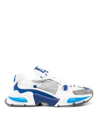Chaussures de sport blanc et bleu Dolce & Gabbana