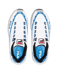 Chaussures de sport blanc et bleu Fila