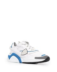 Chaussures de sport blanc et bleu Philippe Model Paris