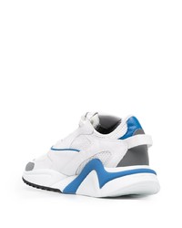 Chaussures de sport blanc et bleu Philippe Model Paris