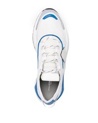 Chaussures de sport blanc et bleu Philippe Model Paris