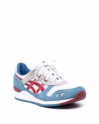 Chaussures de sport blanc et bleu Asics