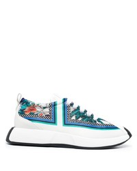 Chaussures de sport blanc et bleu Giuseppe Zanotti