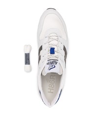 Chaussures de sport blanc et bleu Hogan