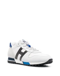 Chaussures de sport blanc et bleu Hogan