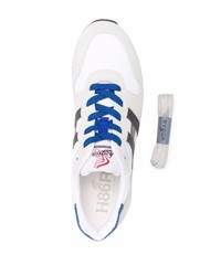 Chaussures de sport blanc et bleu Hogan