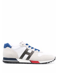 Chaussures de sport blanc et bleu Hogan