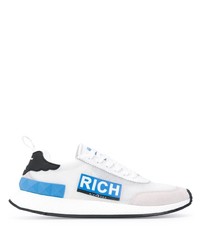 Chaussures de sport blanc et bleu John Richmond