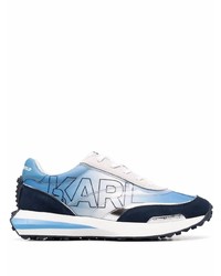 Chaussures de sport blanc et bleu Karl Lagerfeld