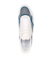 Chaussures de sport blanc et bleu Hogan