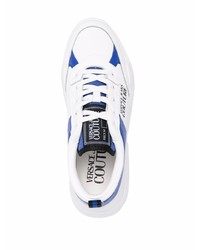 Chaussures de sport blanc et bleu VERSACE JEANS COUTURE