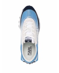 Chaussures de sport blanc et bleu Karl Lagerfeld