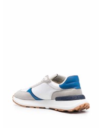 Chaussures de sport blanc et bleu Philippe Model Paris