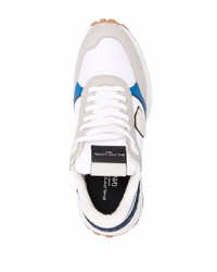 Chaussures de sport blanc et bleu Philippe Model Paris