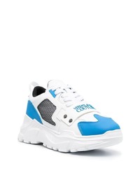 Chaussures de sport blanc et bleu VERSACE JEANS COUTURE