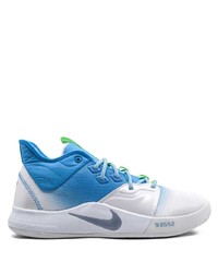 Chaussures de sport blanc et bleu Nike