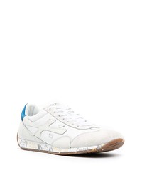 Chaussures de sport blanc et bleu Premiata