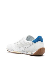 Chaussures de sport blanc et bleu Premiata