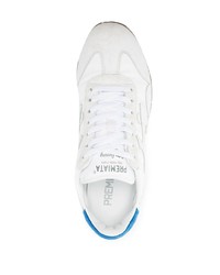 Chaussures de sport blanc et bleu Premiata