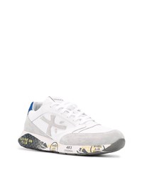 Chaussures de sport blanc et bleu Premiata