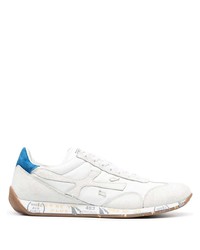 Chaussures de sport blanc et bleu Premiata