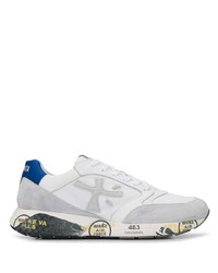 Chaussures de sport blanc et bleu Premiata