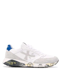 Chaussures de sport blanc et bleu Premiata