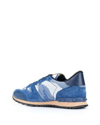 Chaussures de sport blanc et bleu Valentino Garavani