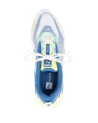 Chaussures de sport blanc et bleu Puma