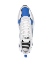 Chaussures de sport blanc et bleu Diesel