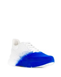 Chaussures de sport blanc et bleu Alexander McQueen