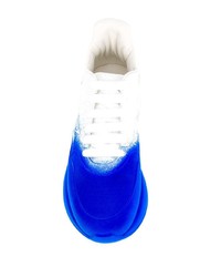 Chaussures de sport blanc et bleu Alexander McQueen