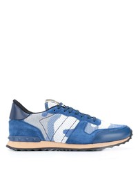 Chaussures de sport blanc et bleu Valentino Garavani