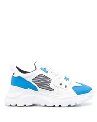 Chaussures de sport blanc et bleu VERSACE JEANS COUTURE