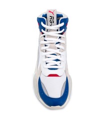 Chaussures de sport blanc et bleu Puma