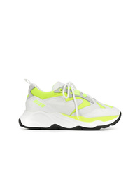 Chaussures de sport blanc et jaune MSGM