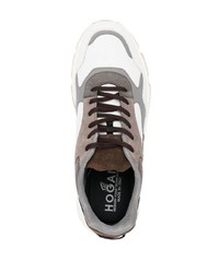 Chaussures de sport blanc et marron Hogan