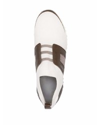 Chaussures de sport blanc et marron Canali