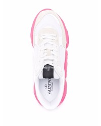 Chaussures de sport blanc et rose Valentino Garavani