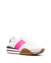 Chaussures de sport blanc et rose Tom Ford