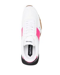 Chaussures de sport blanc et rose Tom Ford