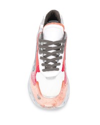 Chaussures de sport blanc et rose Premiata