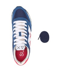 Chaussures de sport blanc et rouge et bleu marine Sun 68
