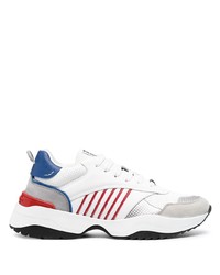 Chaussures de sport blanc et rouge et bleu marine DSQUARED2