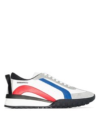 Chaussures de sport blanc et rouge et bleu marine DSQUARED2