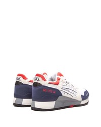 Chaussures de sport blanc et rouge et bleu marine Asics