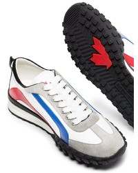 Chaussures de sport blanc et rouge et bleu marine DSQUARED2