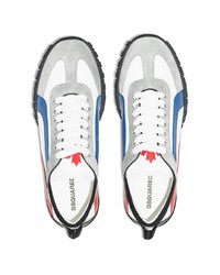 Chaussures de sport blanc et rouge et bleu marine DSQUARED2