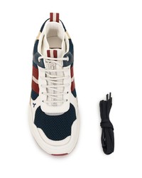 Chaussures de sport blanc et rouge et bleu marine Bally